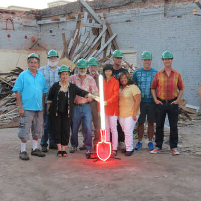 Executive Director Kim Koga and MONA Board at 2013 Glendale groundbreaking.