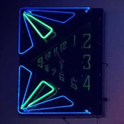 Art Deco Neon Clock