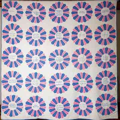 Dresden Plate Signature Church Quilt