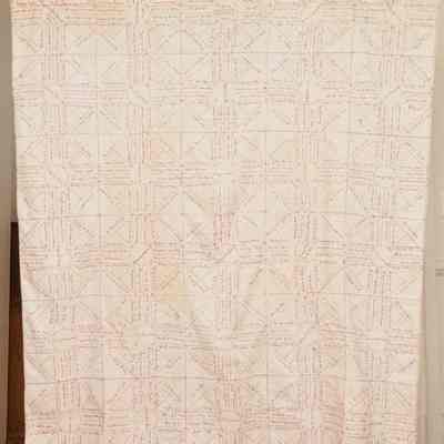Redwork Signature Quilt and Shams