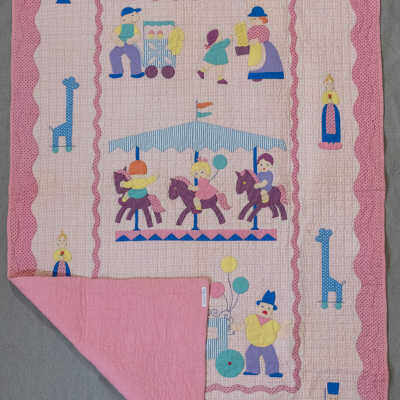 Carousel Crib Quilt Back
