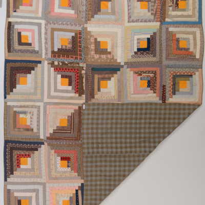 Log Cabin Quilt Back