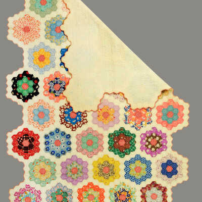 Grandmother's Flower Garden Crib Quilt