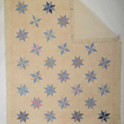Blue-Point Star Quilt Back