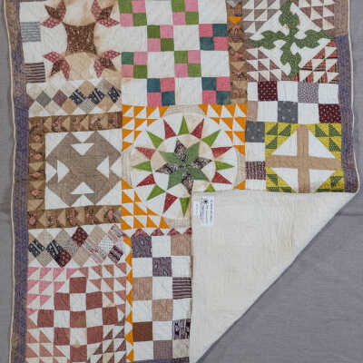 Sampler Crib Quilt Back