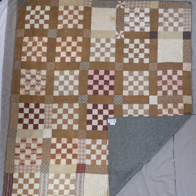 25 Block Square Quilt Black
