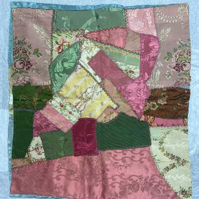 Small Crazy Patch Pillow Cover