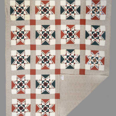 Feathered Star Quilt Back