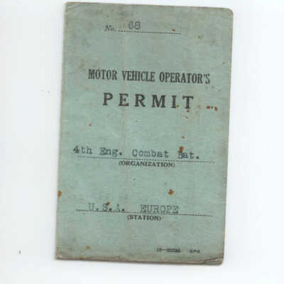 Motor Vehicle Operator's Permit