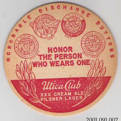 Honorable Discharge Buttons Drink Coaster