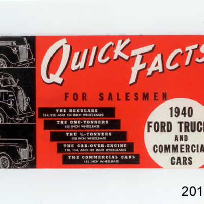 "Quick Facts for Salesmen" Booklet