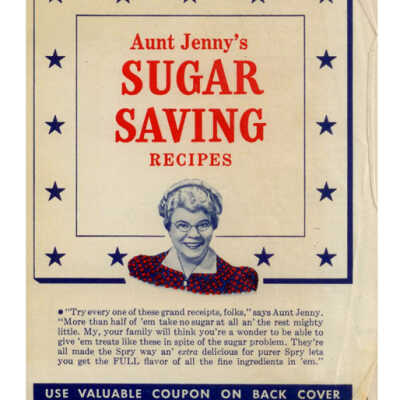 "Aunt Jenny's Sugar Saving Recipes" Leaflet