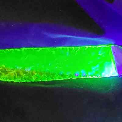 Knapped Uranium Glass Knife