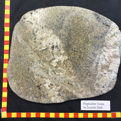 Pegmatite Veins in Granite Slab