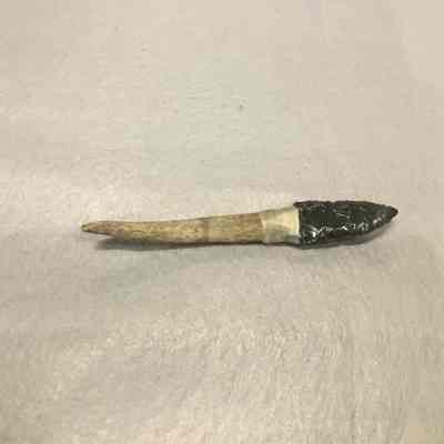 Green Obsidian Blade with Handle