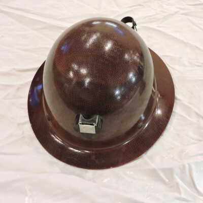 Miner's hardhat with Carbide Light