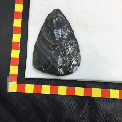 Silver Sheen Obsidian Scaling Knife