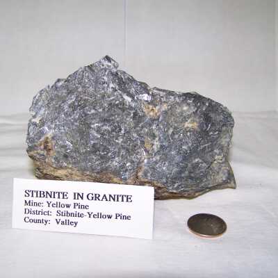 Stibnite in Granite
