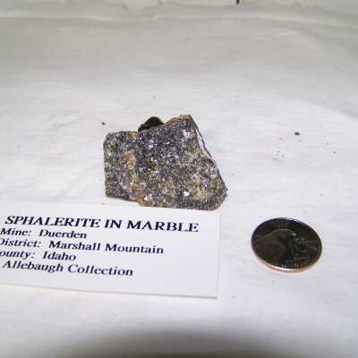 Sphalerite in Marble