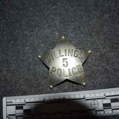 Billings Police Badge #5, Enos Nelson