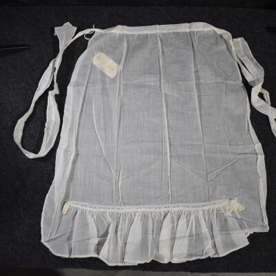 White Linen Apron