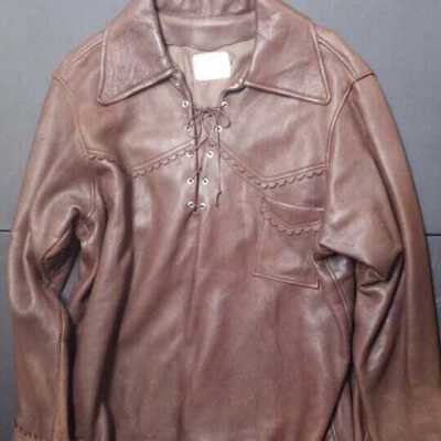 Brown Leather Slip Jacket
