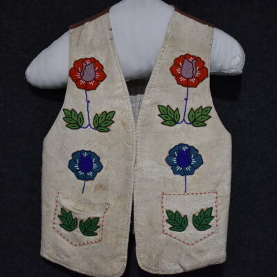 Beaded Leather Vest