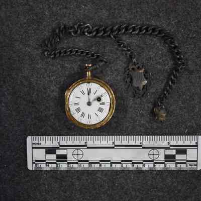 Man's Gold Watch with Chain
