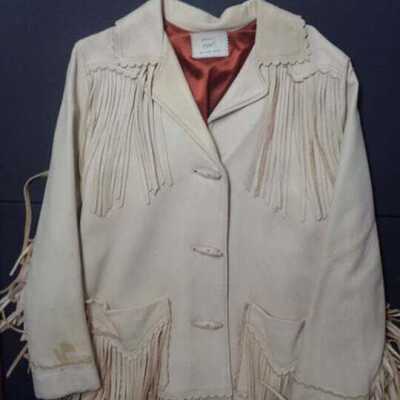 Fringed Tan Leather Jacket