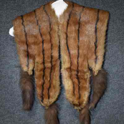 Marmot Fur Stole and Muff Set