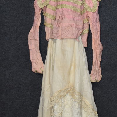Wedding Skirt, Blouse & Collar, 1890