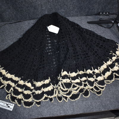 Black Crocheted Shawl