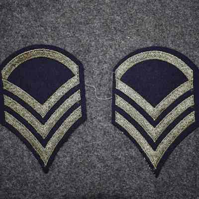 US Army military staff sergeant chevron, WW II