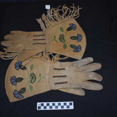 Beaded Deerskin Gauntlets