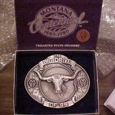 1989 Cattle Drive Belt Buckle