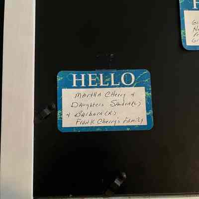 Label on the back of the picture: Describes the picture and says it shows Martha Cherry, Sandra Cherry and Barbara Cherry