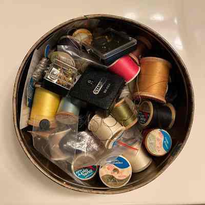 Inside of sewing kit