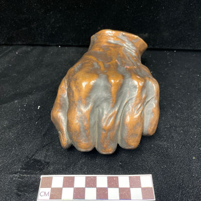 left hand palm down