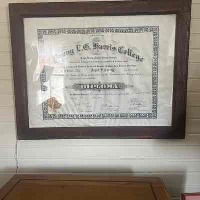 Frank S. Cherry Young Harris Diploma