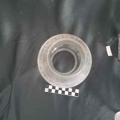 top of upper glass part: The top of the upper glass part