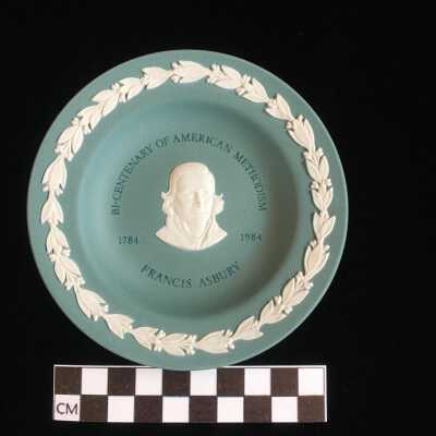 Green Francis Asbury Wedgewood Plate
