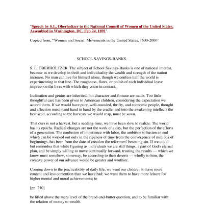 School Savings Banks