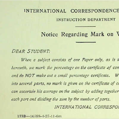 Notice Regarding Mark on Work