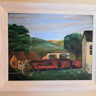 Painting - Anselma Train Station