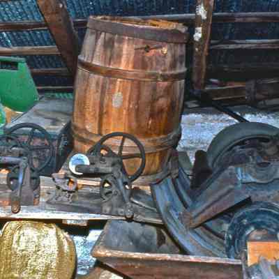 Cob crusher hopper, portable sharpening machine
