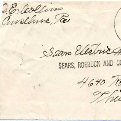 Envelope to Sears Electric