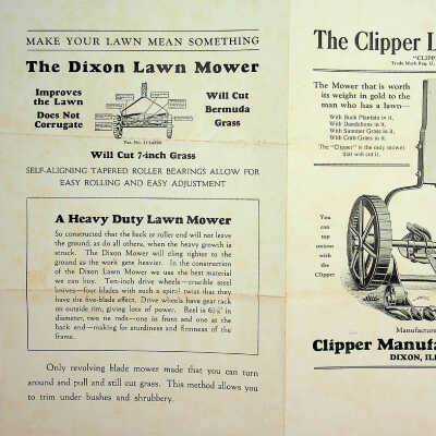 Lawn Mower Instructions and Repair Invoice