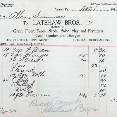 Latshaw Bros Invoices