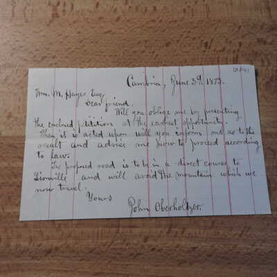 Oberholtzer Note to Lawyer