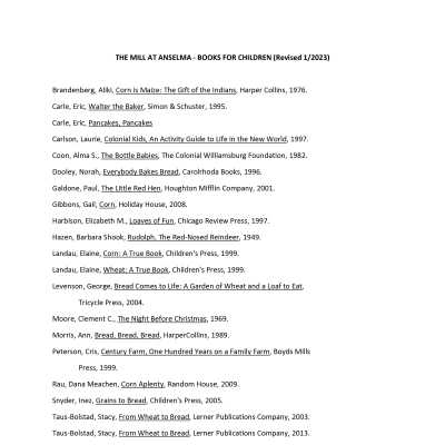 Anselma Mill Library - Children's Books